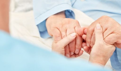 hospice provider’s hands