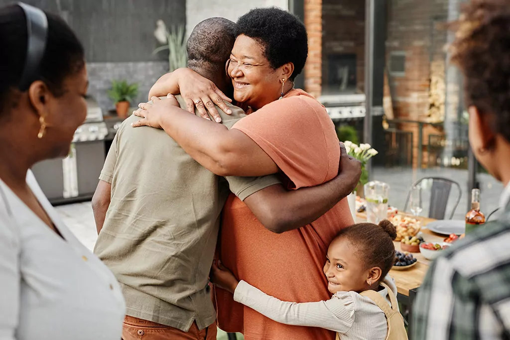 Experience of an Angels Grace Hospice Social Worker 1 Family hugging